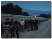 Facundo y equipo con los vecinos