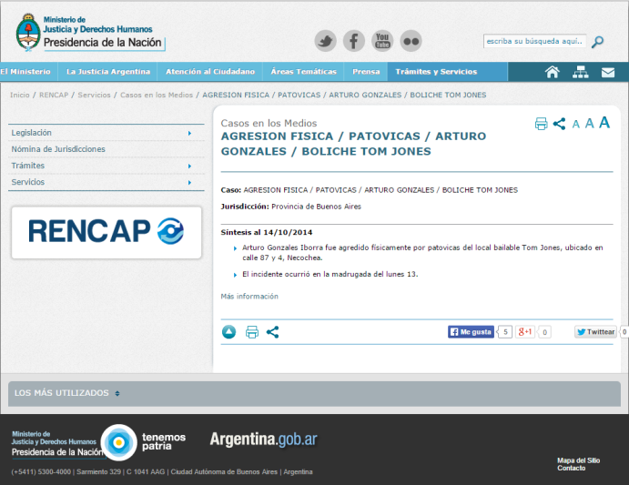 PATOVICAS: La actitud en Necochea lo analiza el Ministerio de Justicia