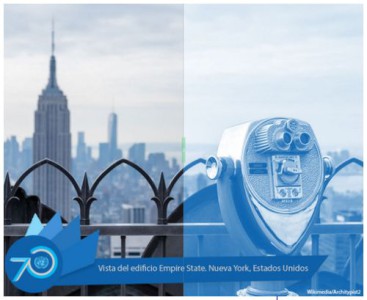 CELEBRACIÓN: La ONU celebra su 70 aniversario tiñendo de azul los edificios más emblemáticos del planeta