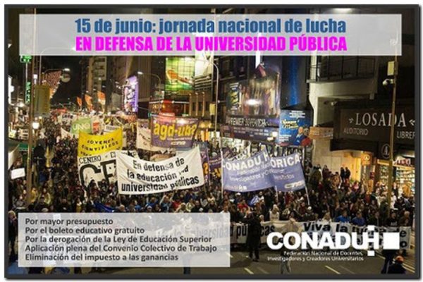 Jornada nacional de lucha en defensa de la Universidad y la Educación Públicas