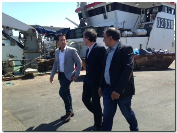 El Dr. Arturo Rojas junto al presidente de Puerto de Mar del Plata Martín Merlini