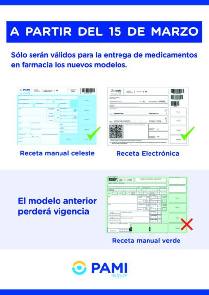 PAMI: Nuevos modelos de receta