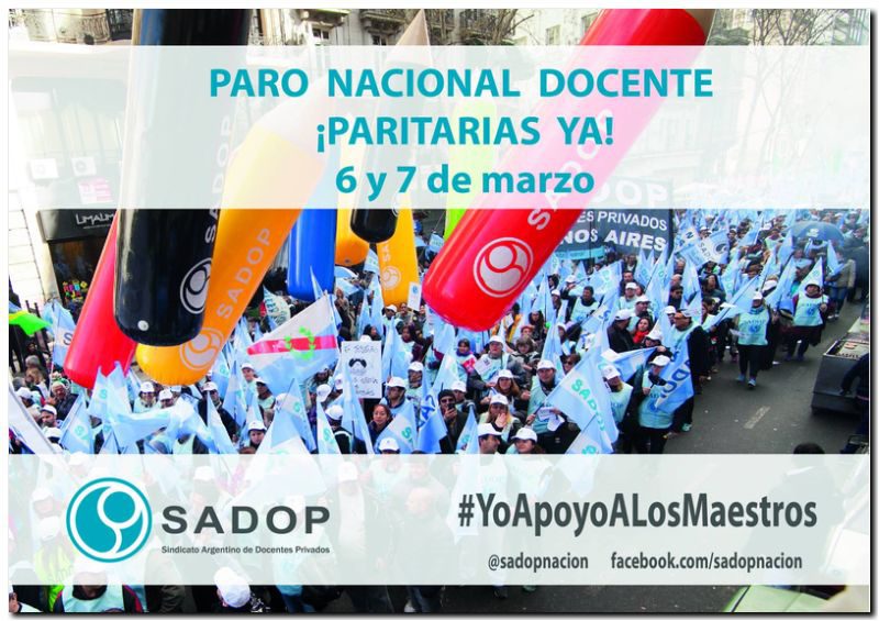 CLASES: Los docentes privados ratifican el paro del 6 y 7 de marzo