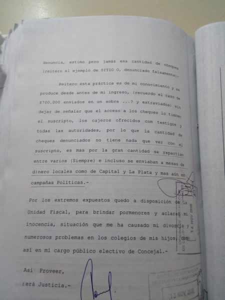 NECOCHEA: Este viernes testimonio por el faltante de cheques en la UPC