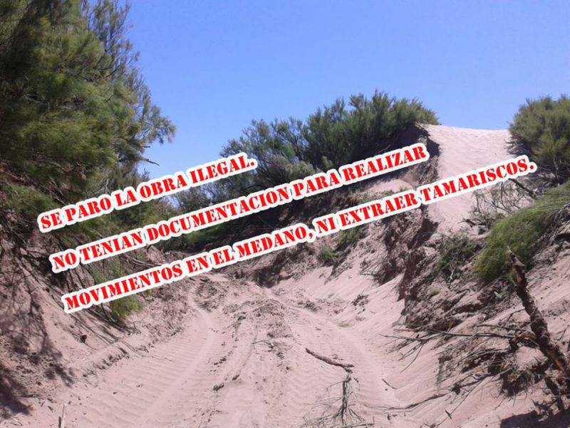 Vecinos alertaron sobre acciones ilegales con la arena