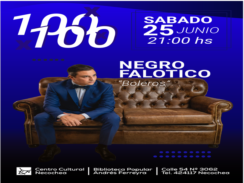 El «Negro» Falótico  se presenta en el 100 x 100 Cultura con «Boleros»
