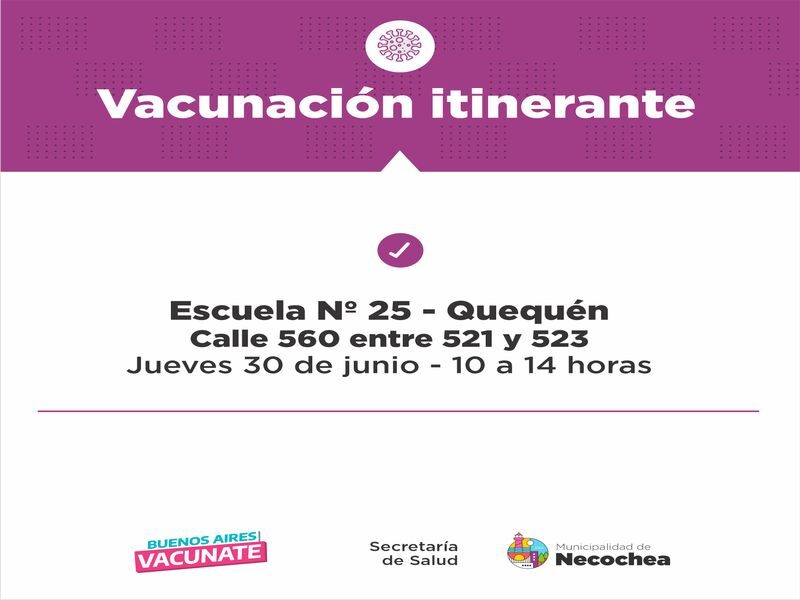 COVID 19: Operativos itinerantes