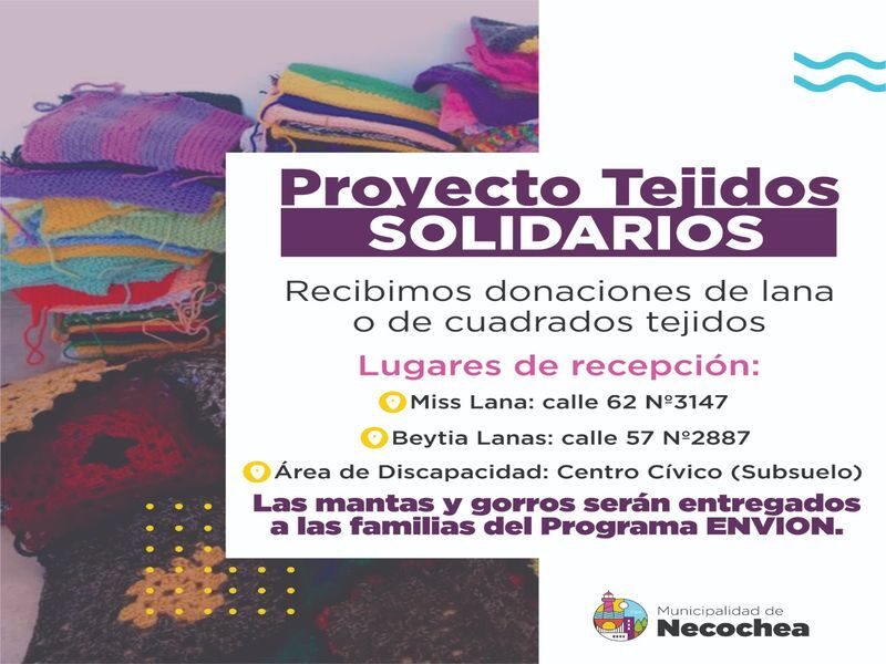 NECOCHEA: Proyecto «Mantas solidarias»