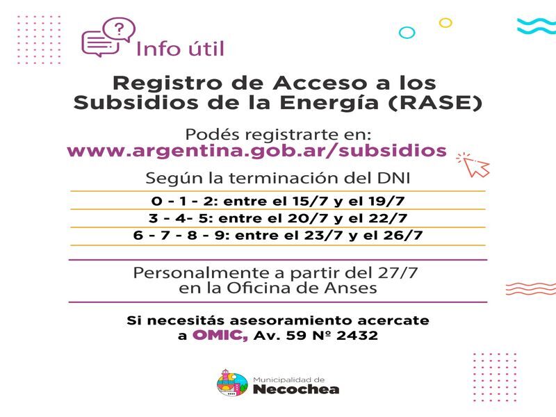 SUBSIDIOS: La OMIC asesora a los usuarios