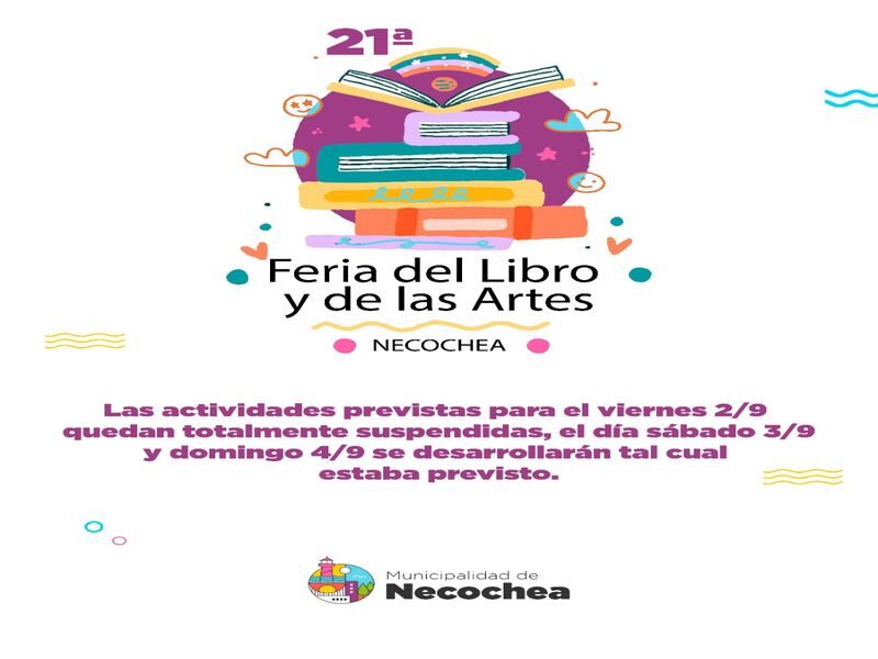 Suspensión de la jornada inaugural de la Feria del Libro y de las Artes