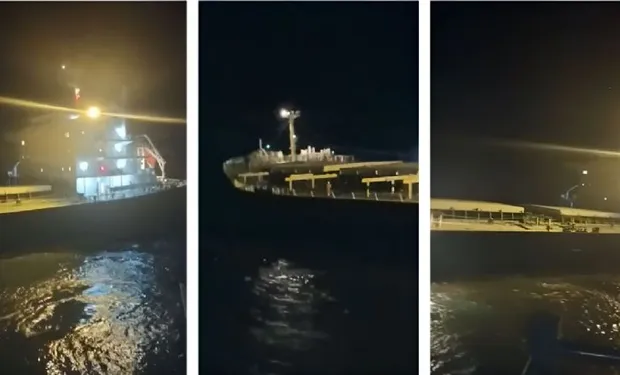 Un buque colisionó contra la escollera norte de Puerto Quequén