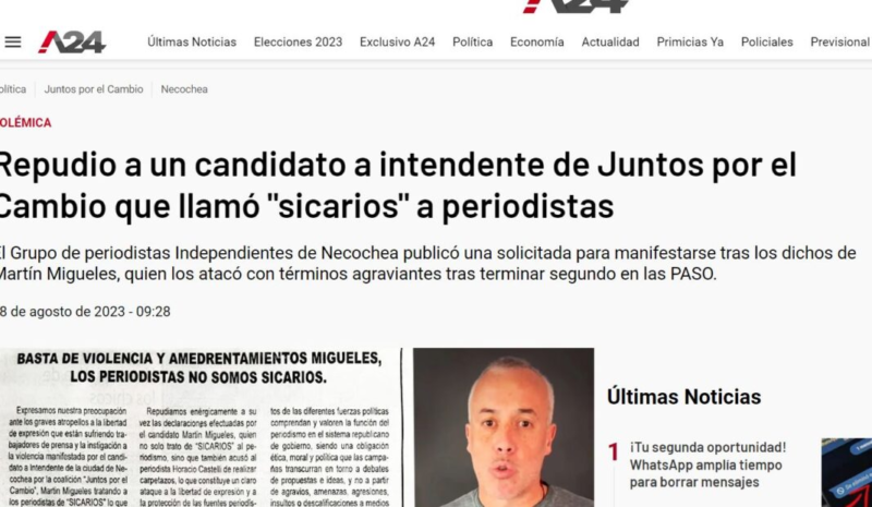 Medios nacionales hablan de Migueles por sus dichos sobre los periodistas