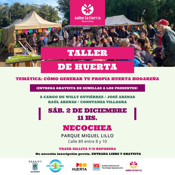 Taller gratuito de Huerta