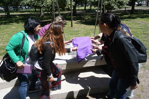 Placa en el “Espacio de Las Mariposas”