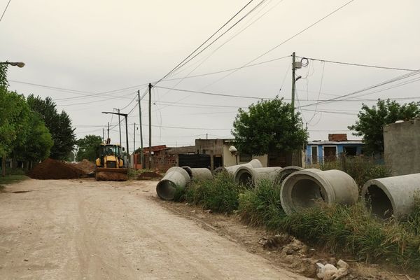 Con fondos municipales, avanza obra de pluviales