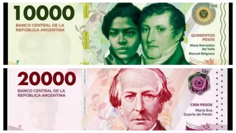 Nuevos billetes de 10 mil y 20 mil pesos
