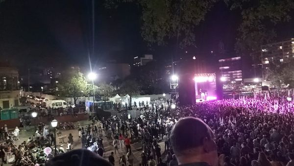Floja movilización al acto de Milei