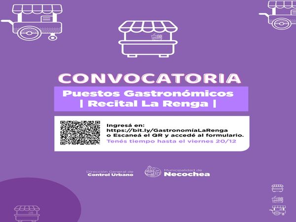 Corredores gastronómicos para el recital de La Renga