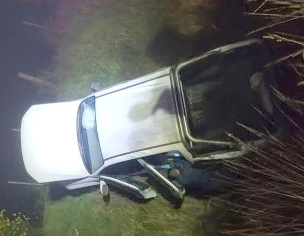 Vuelco de una camioneta en Orense