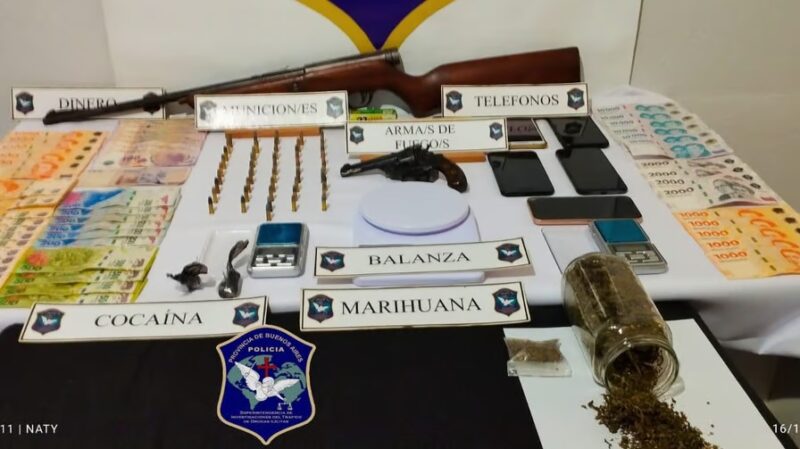 Golpe al narcomenudeo en Tres Arroyos