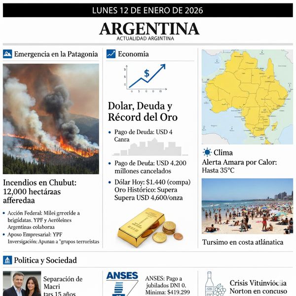 Noticias destacadas de Argentina del lunes 12 de enero