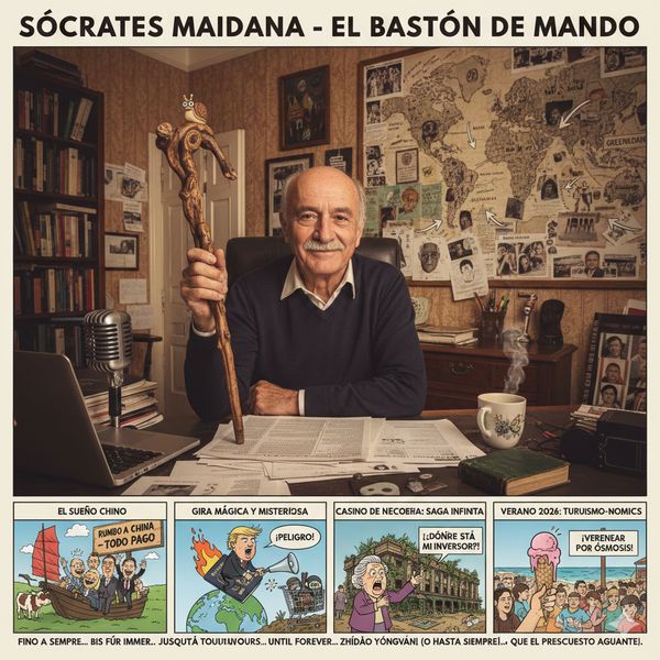 Sale con fritas. Humor político. HOY: El bastón de mando