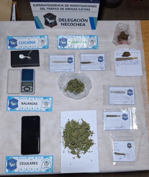 Necochea: secuestran cocaína y marihuana