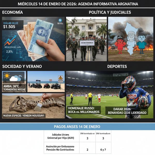 Noticias destacadas de Argentina 14 de enero