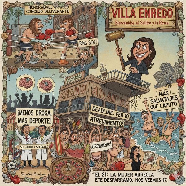 Sale con fritas. Humor político. HOY: Está que arde!