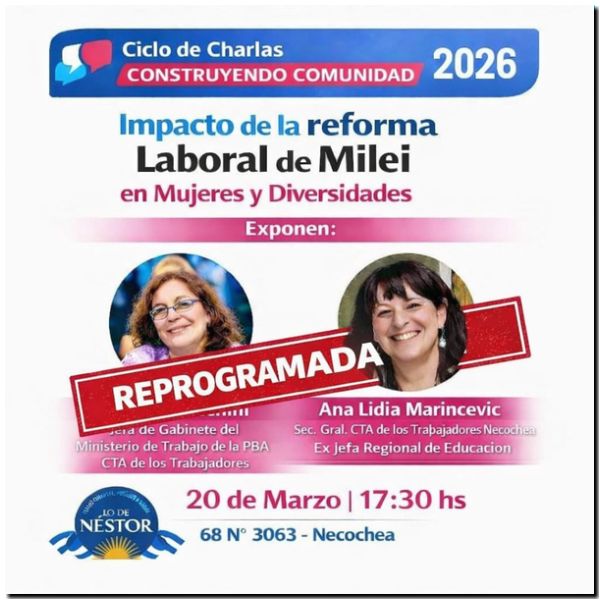 Charla sobre Reforma Laboral reprogramada