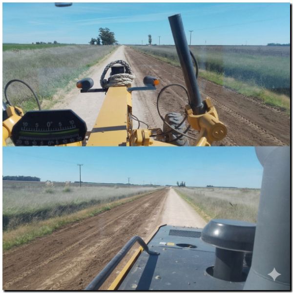 Intenso trabajo en los caminos rurales