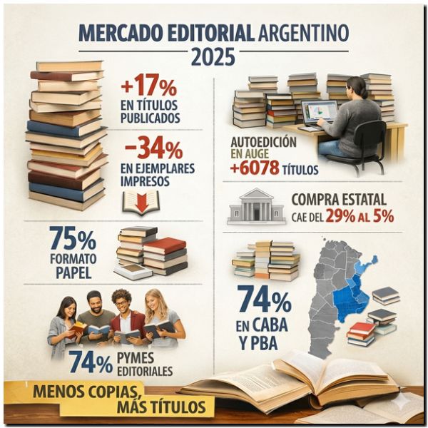 El mercado editorial argentino en 2025