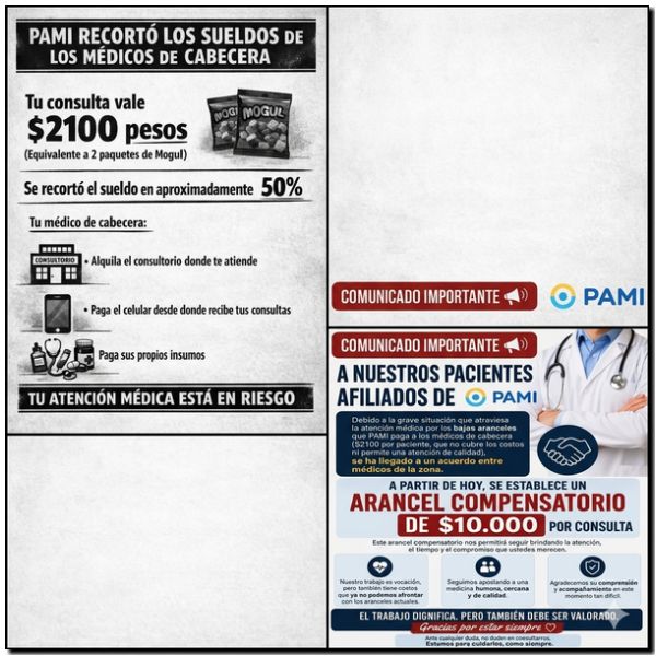 Crisis en PAMI con los médicos de cabecera