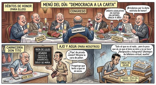 Sale con fritas. Humor político. HOY. Los créditos no son para vos