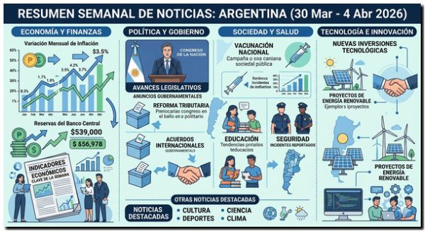 Noticias de Argentina del 30 de marzo al 4 de abril