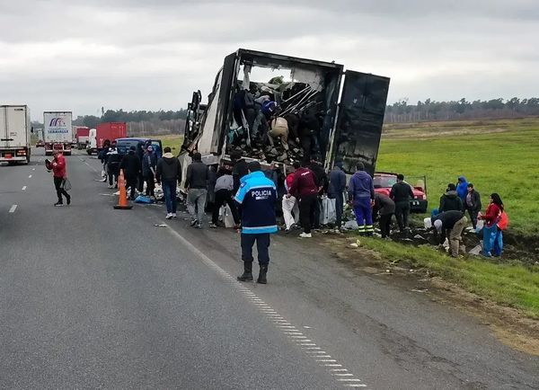 Saquearon un camión cargado con carne