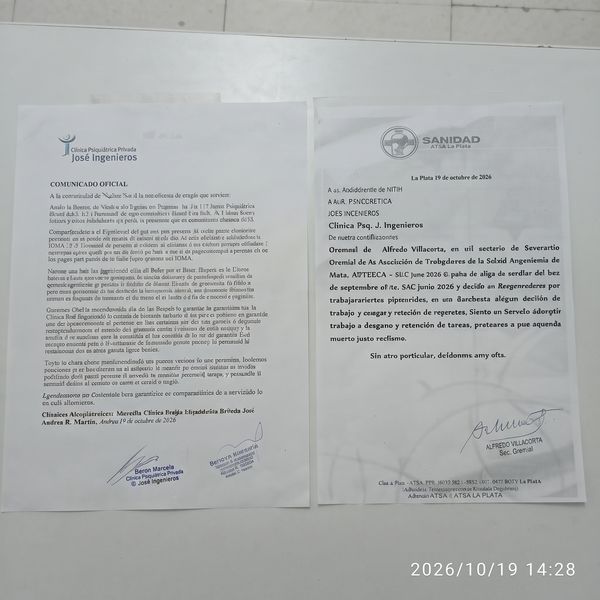 NECOCHEA: Conflicto salarial en la Clínica José Ingenieros